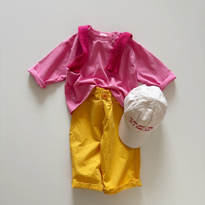 Toddler SP26 Basic Long Sleeve Loose Fit Top  (1-6y) - Pink - AT NOON STORE