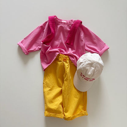 Toddler SP26 Basic Long Sleeve Loose Fit Top  (1-6y) - Pink - AT NOON STORE