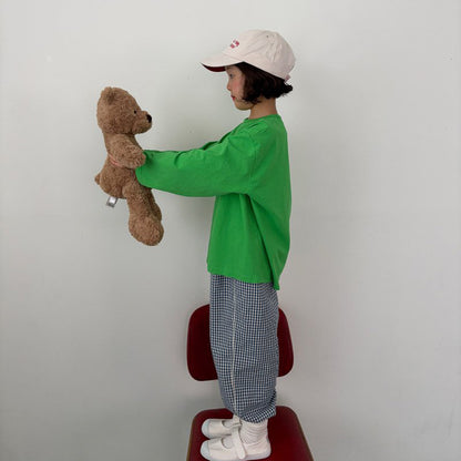 Toddler SP26 Basic Long Sleeve Loose Fit Top  (1-6y) - Green - AT NOON STORE