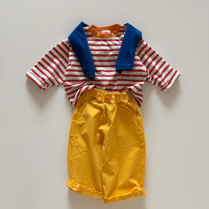 Toddler SP26 Frill Waist Pull-On Pants  (1-6y) - Yellow - AT NOON STORE