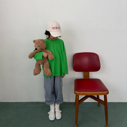 Toddler SP26 Basic Long Sleeve Loose Fit Top  (1-6y) - Green - AT NOON STORE