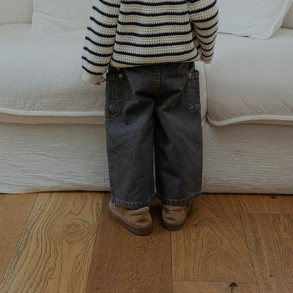 Toddler SP26 Side Pocket Pull-on Denim Pants (10m-4y) - 2 Colors