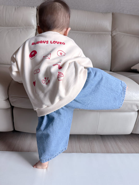 [PRE-ORDER] At Noon Always Loved Sweatshirt (6m-6y) - 3 Colors