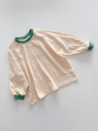Toddler SP26 Raglan Long Sleeve Top (2-7y) - Cream - AT NOON STORE
