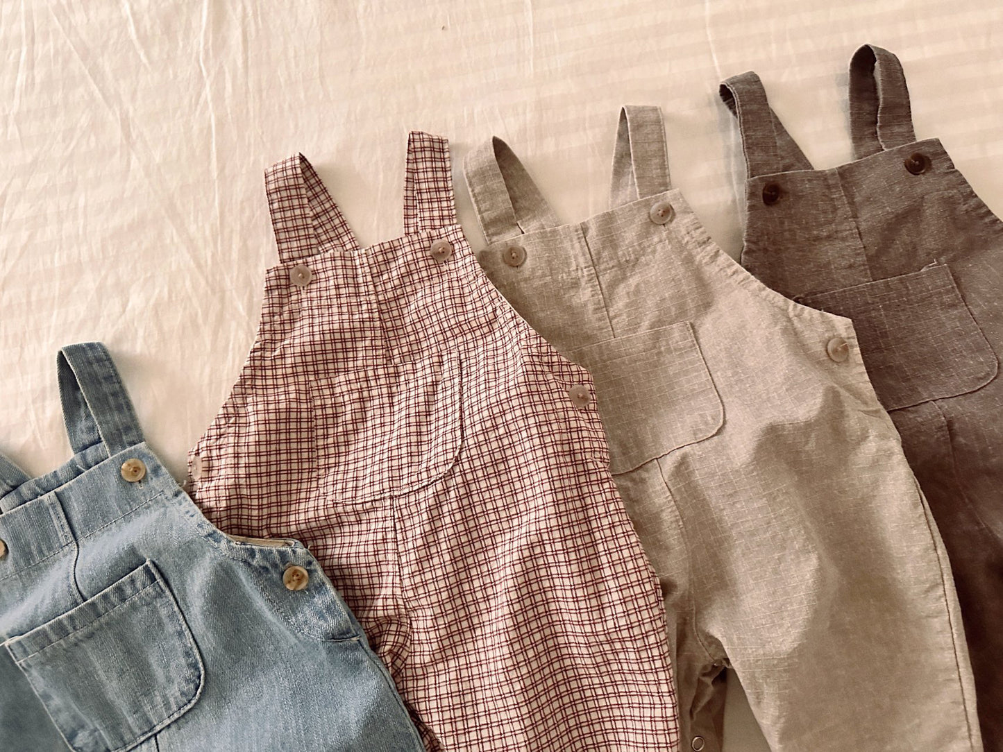 Baby SP26 Kangaroo Pocket Overalls (3-18m)- 4 Colors