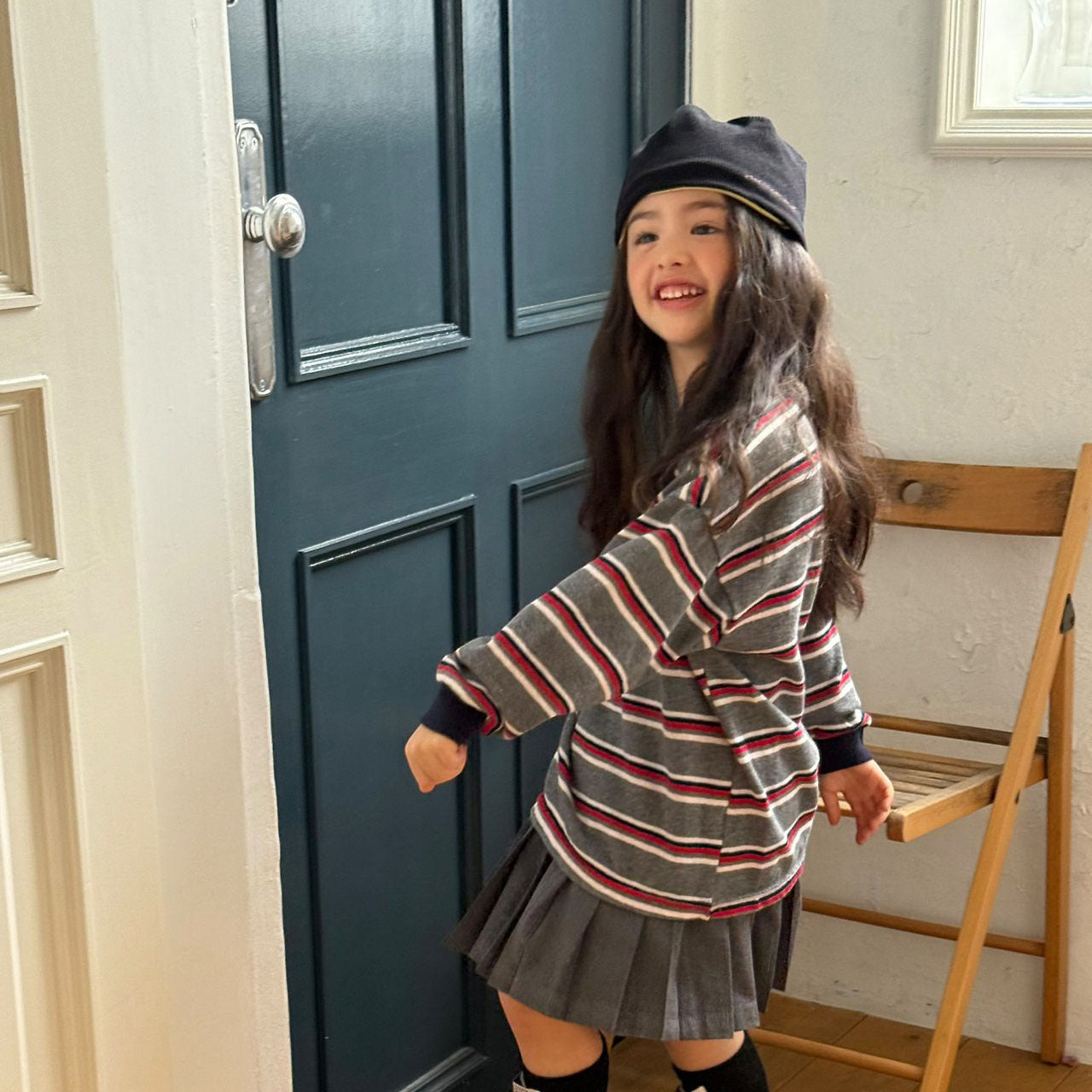 Toddler F26 Stripe Long Sleeve Knit Top (3-10y) - 2 Colors
