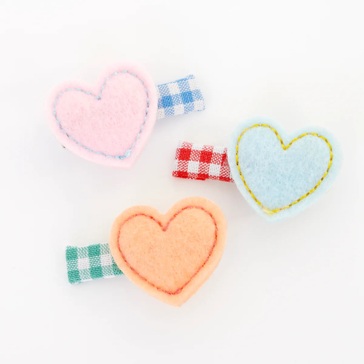 MeriMeri Felt Heart Hair Clips Set (6pk)