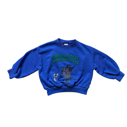 Kids SP26 SMILING ANIMAL Print Long Sleeve Sweatshirts (2-7y) - 2 Colors