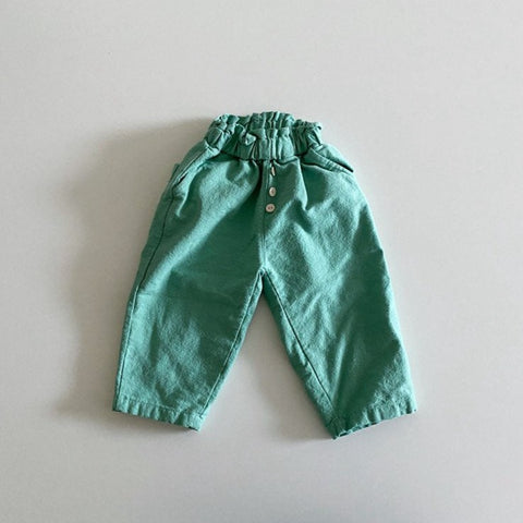Toddler Button Pull-on Pants (1-6y) - Green