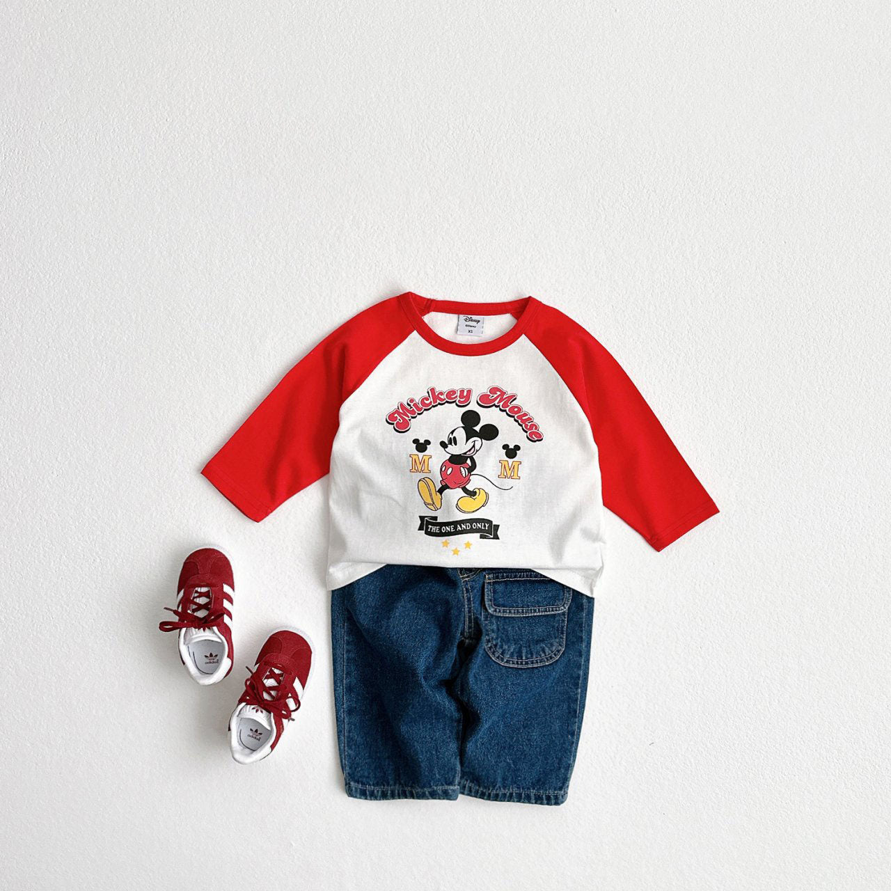 Toddler S24 Disney Mickey Long Sleeve Raglan T-Shirt (1-6y) - 4 Colors - AT NOON STORE