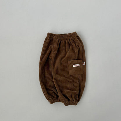 Toddler Land W25 Corduroy Cargo Jogger Pants (1-6y) - 3 Colors