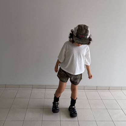 Kids SS26 Summer Camo Shorts (2-7y) - Olive - AT NOON STORE