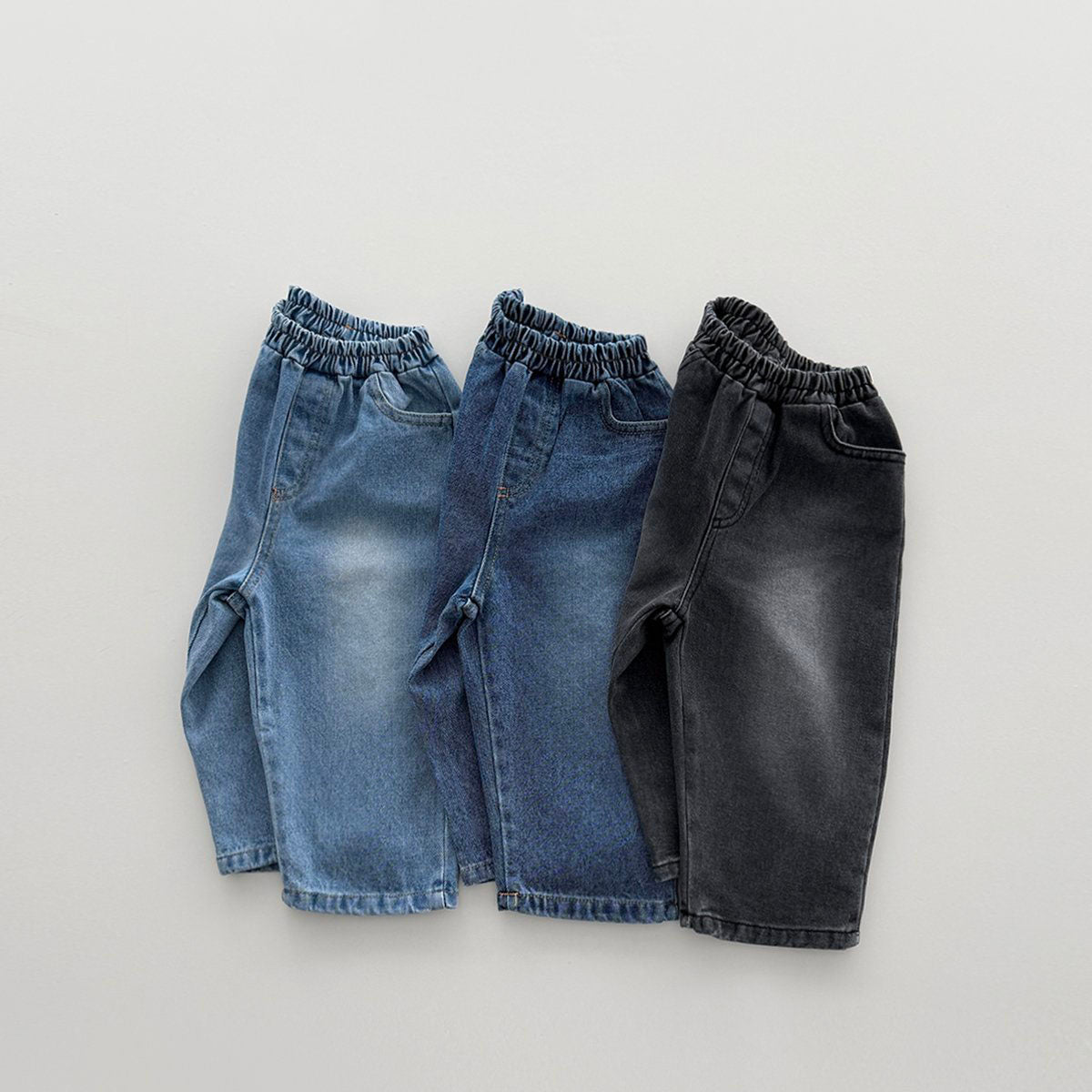 Toddler F26 Basic Denim Pull-On Pants (12m-9y) - 3 Colors