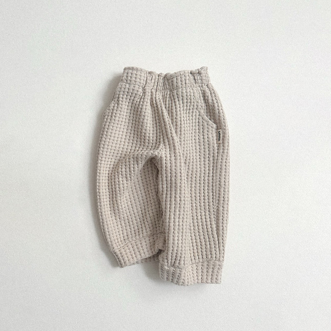Toddler SP26 Chunky Waffle Jogger Pants (10m-4y) - Beige - AT NOON STORE