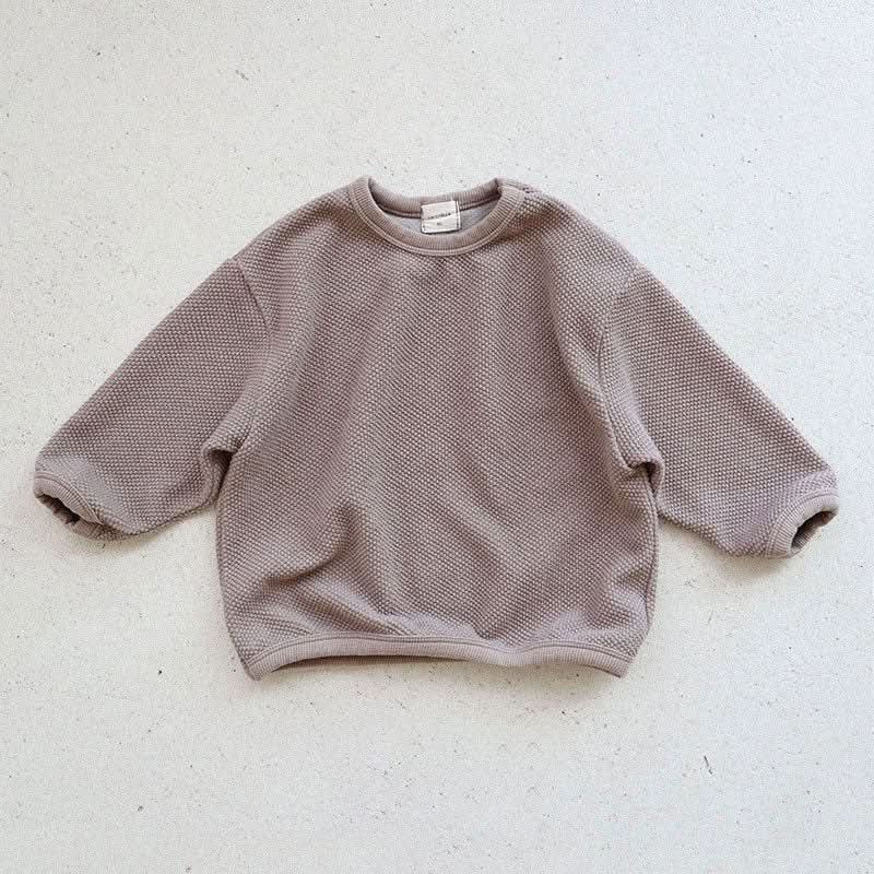 Toddler Textured Washed Cotton Sweatshirt (15m-7y) -2 Colors - AT NOON STORE