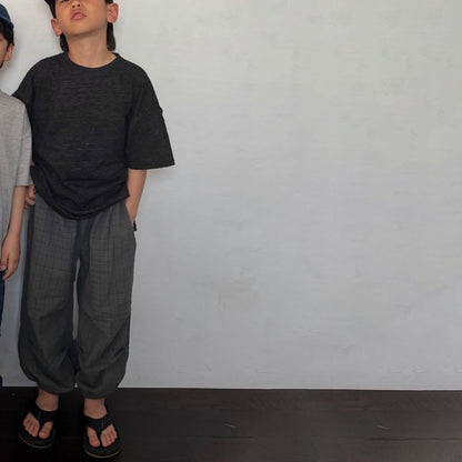 Toddler SS26 Slit Hem Loose Fit Short Sleeve Top (3-7y) - 3 Colors - AT NOON STORE