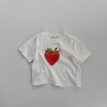 Toddler Land SS26 Berry Apple Short Sleeve Top (1-6y) - 2 Colors - AT NOON STORE