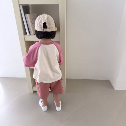 Toddler SS26 Milk Raglan Short Sleeve Top (1-7y) - 2 Colors - AT NOON STORE