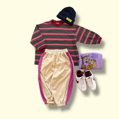 Toddler SP26 Terry Cloth Colorblock Jogger Pants (3-7y) - 2 Colors - AT NOON STORE