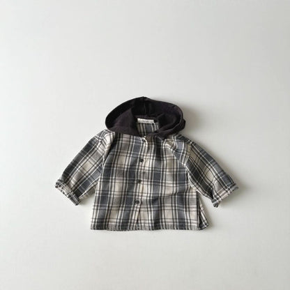 Toddler Plaid Hooded Shirt Jacket (1-6y) - 2 Colors - AT NOON STORE