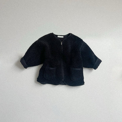 Toddler W25 Sherpa Zip Up Jacket (10m-4y) - Charcoal - AT NOON STORE
