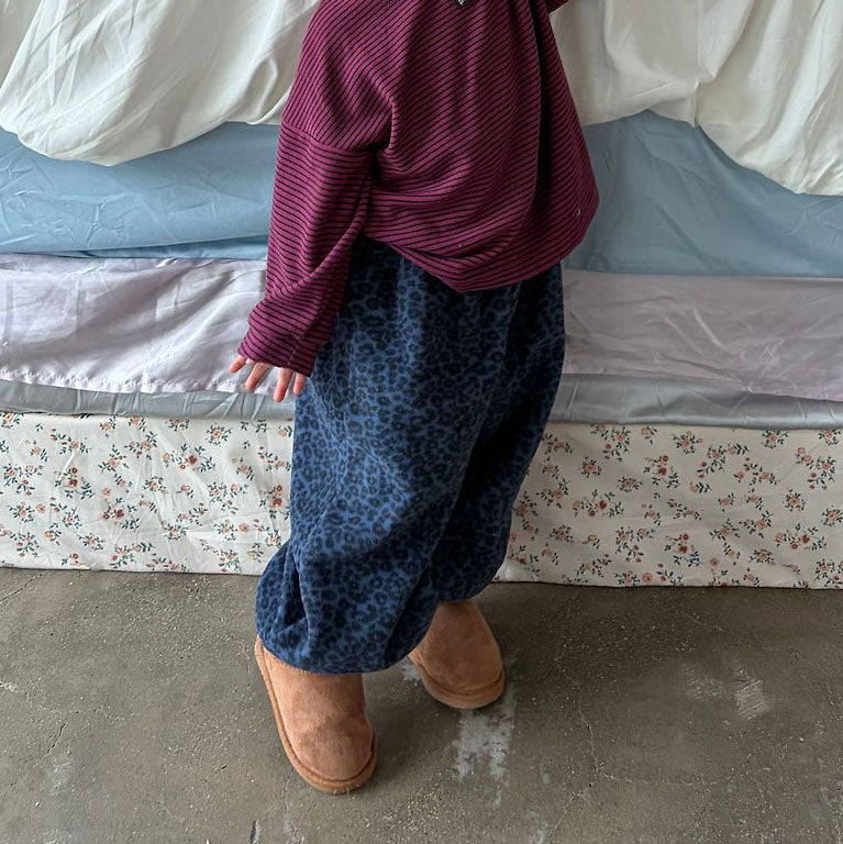 Toddler FW26 Fleece Leopard Jogger Pants (1-7y) - 2 Colors