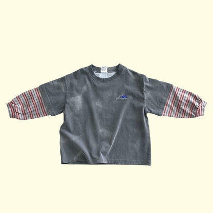 Toddler F26 Pigment Dyed Layered Long Sleeve Top (3-9y) - 2 Colors