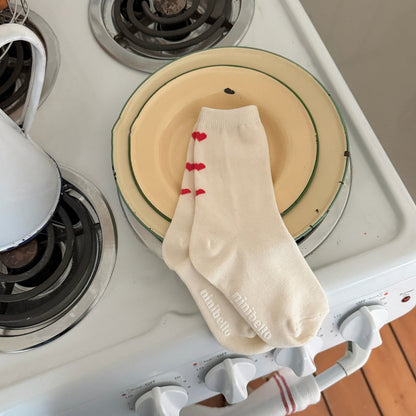 Toddler 3Pk Heart Jacquard Socks Set (2-7y) - AT NOON STORE