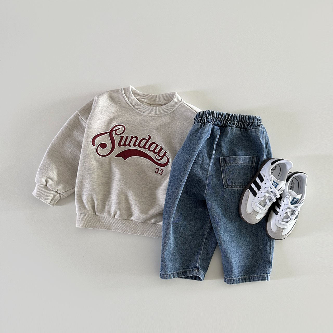 Toddler 'Sunday' Embroidery Sweatshirt (6m-6y) - 2 Colors