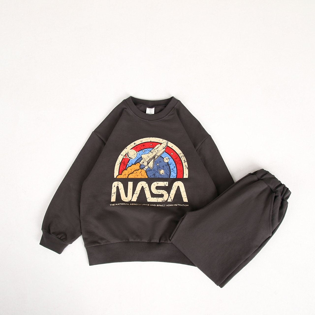 Toddler 'NASA' Sweatshirt and Jogger Pants Set (3-8y) - 2 Colors