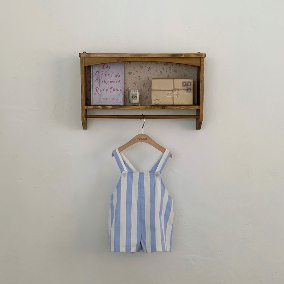 Toddler Stripe Cotton Shortalls (1-6y)- 2 Colors