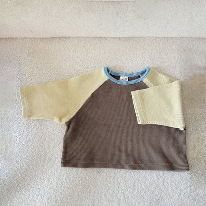 Toddler F26 Waffle Colorblock Raglan Long Sleeve Top (1-7y) - 2 Colors