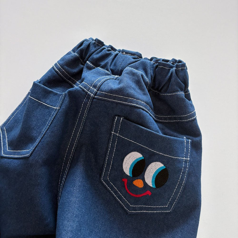 Toddler F26 Peekaboo Denim Pants (1-6y) - Blue