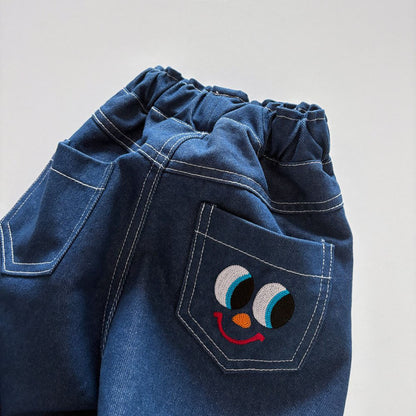 Toddler F26 Peekaboo Denim Pants (1-6y) - Blue