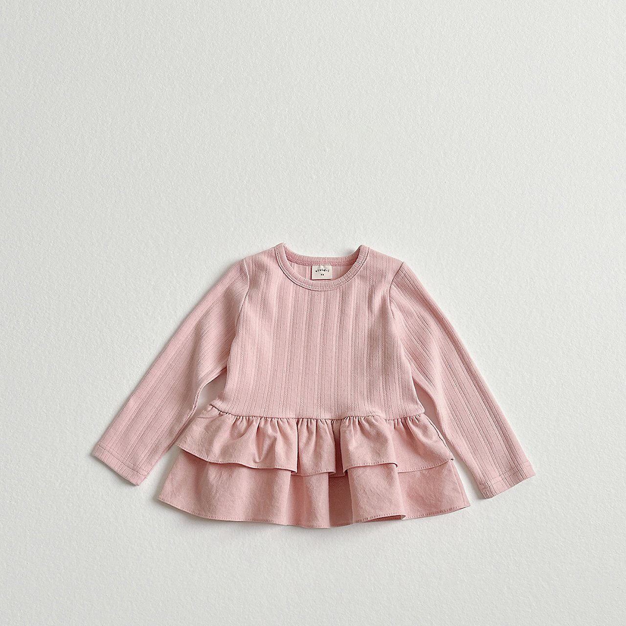 Toddler F26 Ribbed Long Sleeve Flare Layer Top (2-8y) - 3 Colors