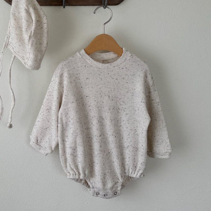 Baby F25 Waffle Confetti Bubble Romper (6-24m) -Ivory - AT NOON STORE
