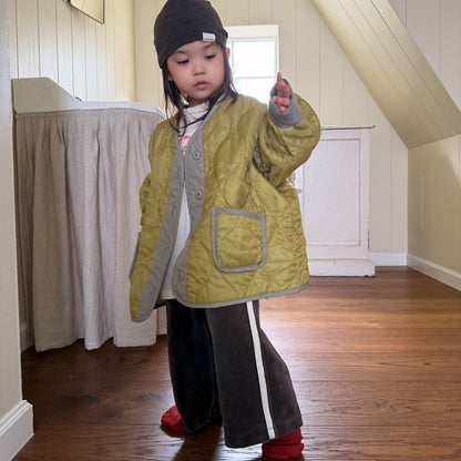 Kids F26 Side Tape Velour Pull-On Pants (2-8y) - 2 Colors