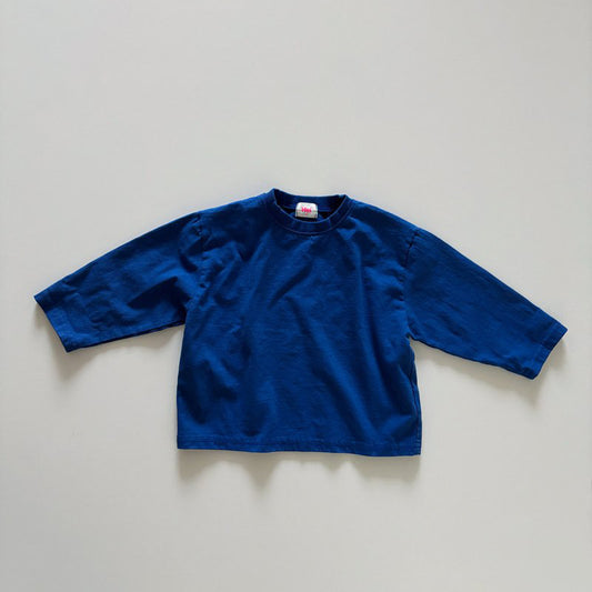 Toddler SP26 Basic Long Sleeve Loose Fit Top  (1-6y) - Blue - AT NOON STORE