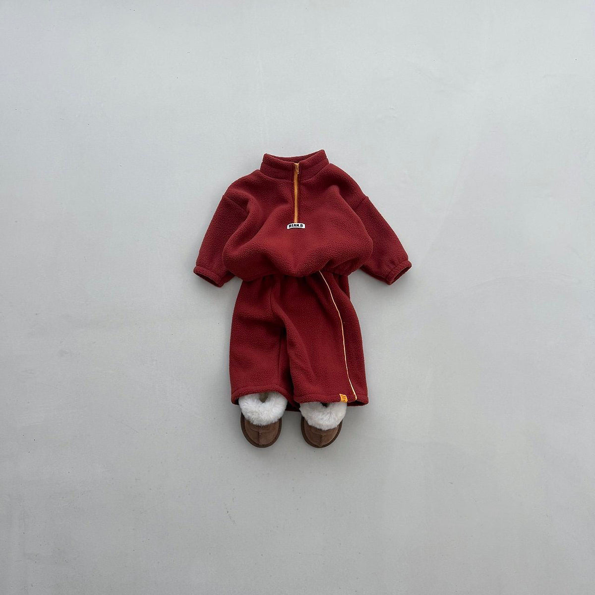 Baby Toddler FW26 Fleece Side Line Wide Pants (4m-6y) - 2 Colors