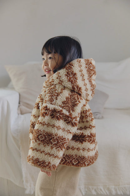 Kids W25 Sherpa Lined Reversible Hooded Jacket with Hood(1-6y) - 2 Colors