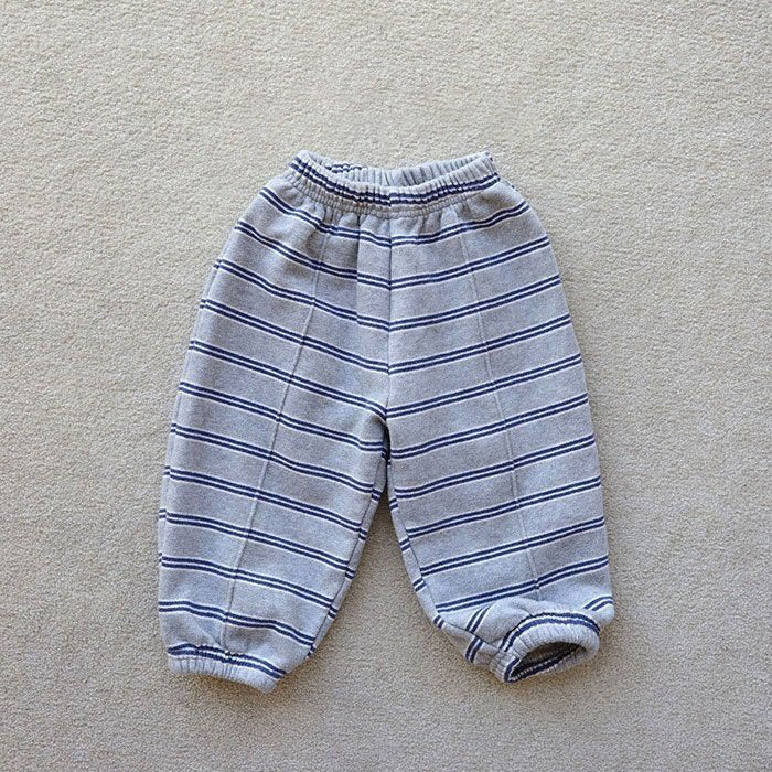 Toddler Brushed Cotton Stripe Pin-Tuck Jogger Pants  (15m-7y) -2 Colors