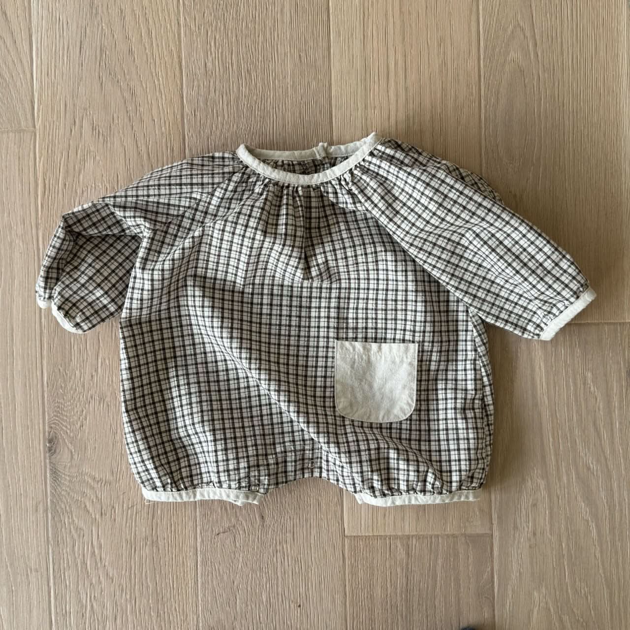 Baby Long Sleeve Pocket Plaid Romper (3-18m) - 2 Colors - AT NOON STORE