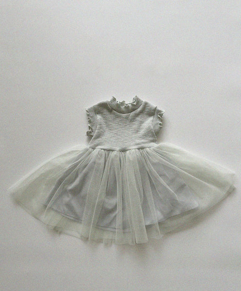 Baby/Toddler Aosta Lettuce-Edge Ribbed Top Tutu Dress (3m-5y)- 3 Colors