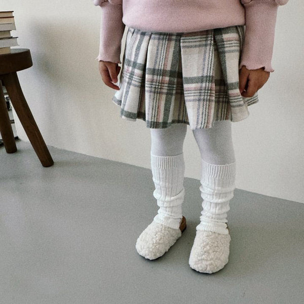 Toddler Tartan Plaid Pleated Skirt (2-4y, 6-7y)- Pink