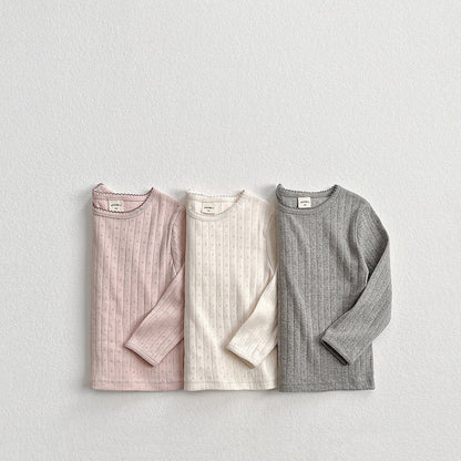 Toddler F26 Pointelle Long Sleeve Top (2-9y) - 3 Colors