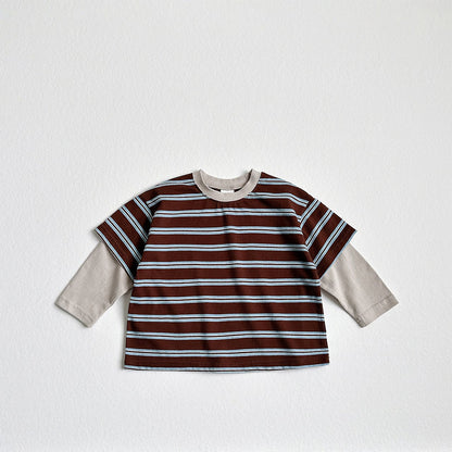 Toddler F26 Multi Stripe Layered Long Sleeve Top (2-9y) - 3 Colors