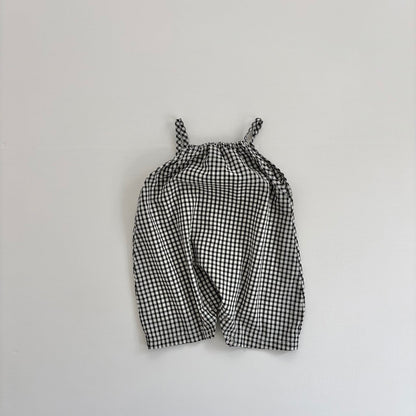 Baby Land SS26 Gingham Sleeveless Romper (4m-18m) - 2 Colors - AT NOON STORE