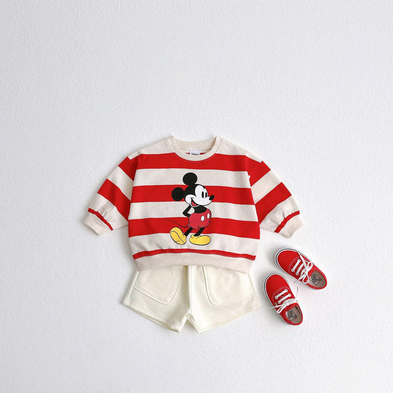 Toddler Disney Mickey Mouse Stripe Sweatshirt (1-6y) - 3 Colors