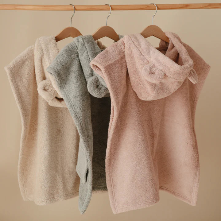 Mushie Bear Poncho Towel - Blush