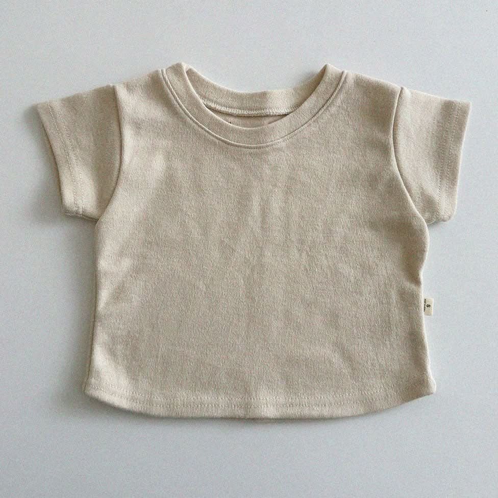 Baby/Toddler Aosta S25 Short Sleeve Knit Basic Tee  (3m-5y)- 3 Colors - AT NOON STORE